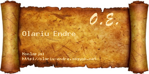 Olariu Endre névjegykártya
